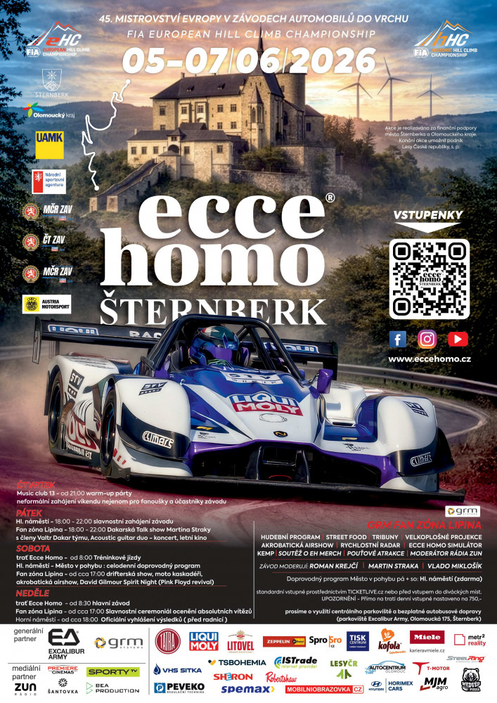 Ecce Homo Šternberk 2026 nabídne evropskou špičku, bohatý doprovodný program i komfortnější zázemí pro fanoušky